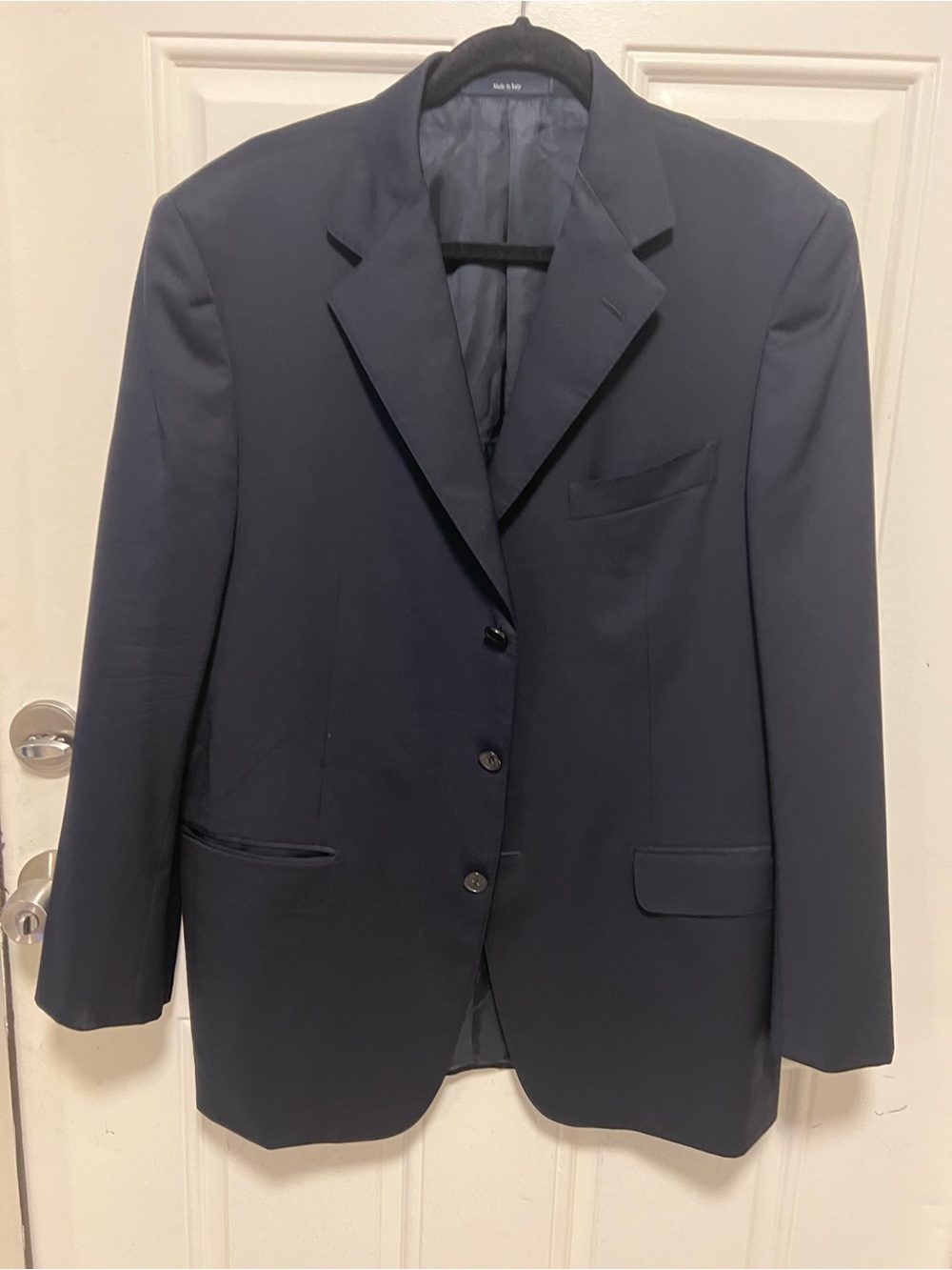 Ermenegildo Zegna Navy Single-Breasted Blazer